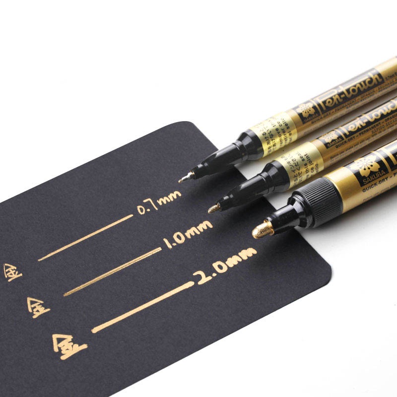 Bút/Viết trên nhiều chất liệu chính hãng SAKURA Pen-touch ngòi 0.7mm/ 1.0mm/ 2.0mm - Trắng/Bạc/Vàng/Đồng
