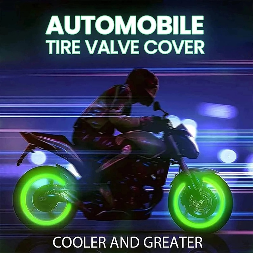 1 / 4 Nắp Van Bánh Xe Phát Sáng Trong Bóng Tối Chống Bụi Chống Nước Thông Dụng Cho Xe Hơi Xe Máy