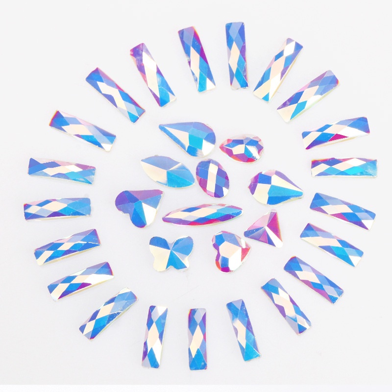 Bộ 10 Mũi Khoan Dẹt Trong Suốt Dùng Làm Trang Sức Diy