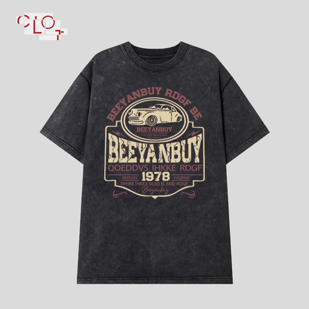CLOT Áo thun tay lỡ nam nữ vintage áo phông nữ Nâu bigsize ulzzang unisex 100%cotton