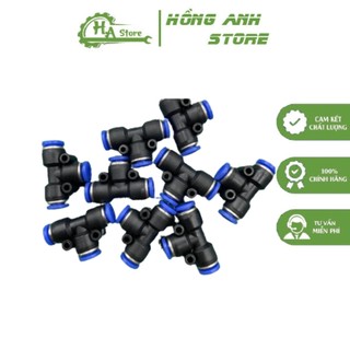 Cút nối chữ t 6 - cút nối nhanh chữ t chính hãng aks phi 6mm - hồng anh store