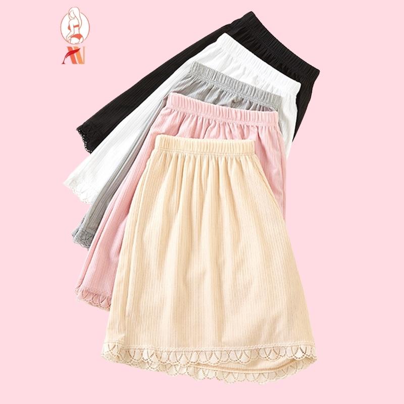 Quần Đùi Mặc Váy Lưng Thun Ann Viền Ren Thoáng Mát Không Gây Dị Ứng Da - 7045