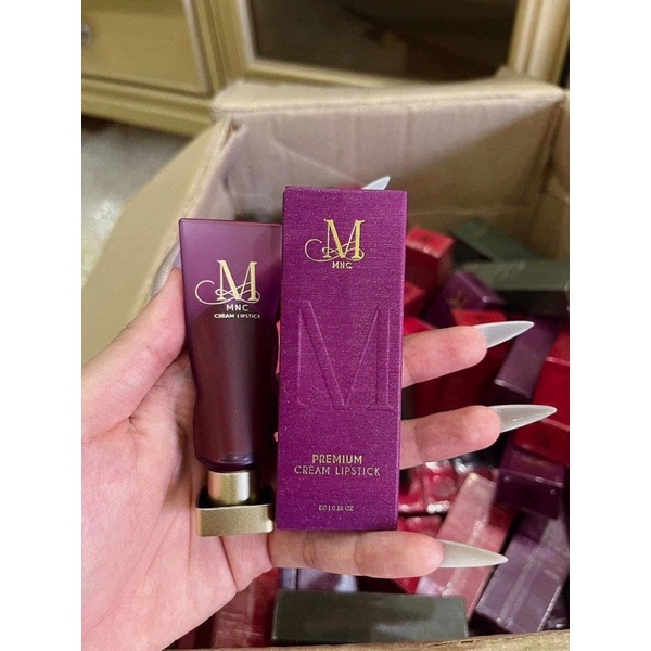 Son MNC N0.14 đỏ cam gạch, Son kem lì MNC Cream Líptick lâu trôi mềm mịn