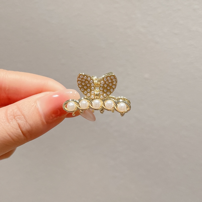 Kẹp Tóc Đính Ngọc Trai Nhân Tạo Bằng Hợp Kim Phong Cách Hàn Quốc