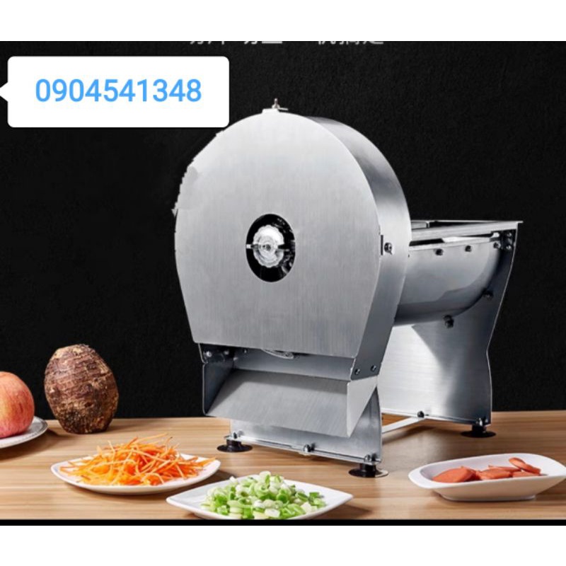 máy thái lát trái cây, rau củ thịt đông lạnh, thái lát giò chả xúc xích tự động