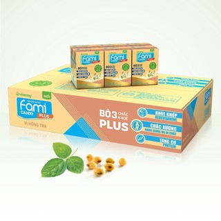 SỮA FAMI CANXI PLUS VỊ HỒNG TRÀ/NGUYÊN BẢN (DATE LUÔN MỚI) [1 THÙNG 36 HỘP]