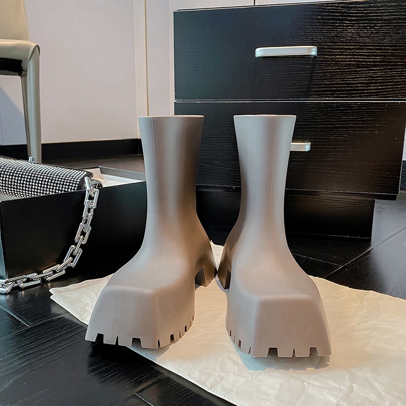 Giày Bốt Cao Su Đế Dày Mũi Vuông Chống Thấm Nước Thương Hiệu Brand Knight Đi Mưa Cho Nữ