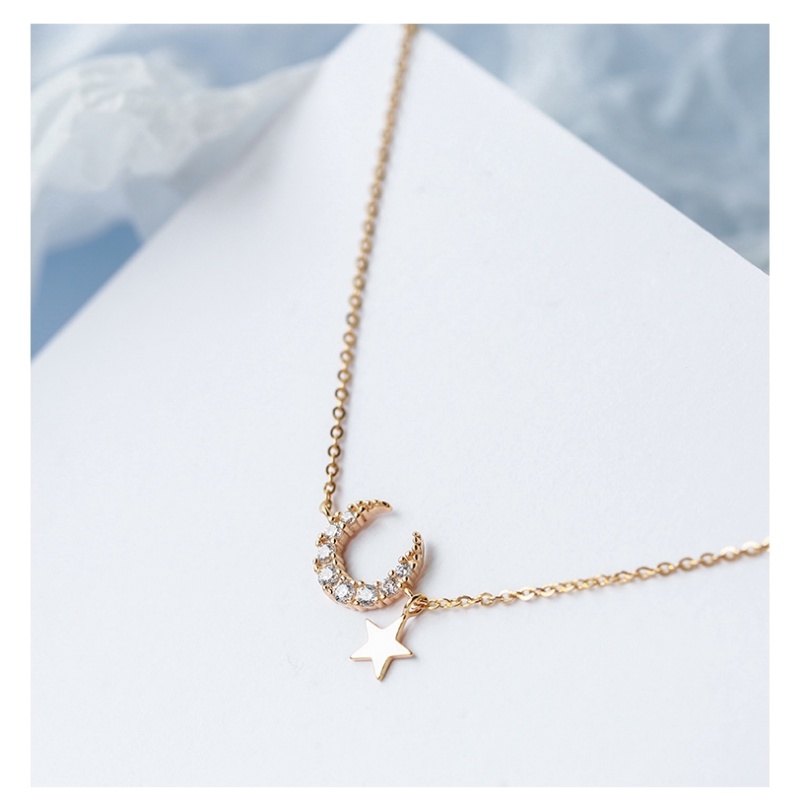 MANYUE Nữ Thời Trang Tinh Tế Vòng Tay Hình Mặt Trăng Và Ngôi Sao Đính Đá Xinh Xắn