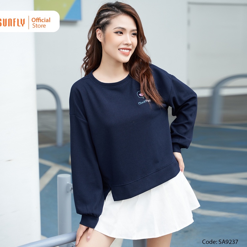 Áo nữ casual thun tổ ong SUNFLY SA9237