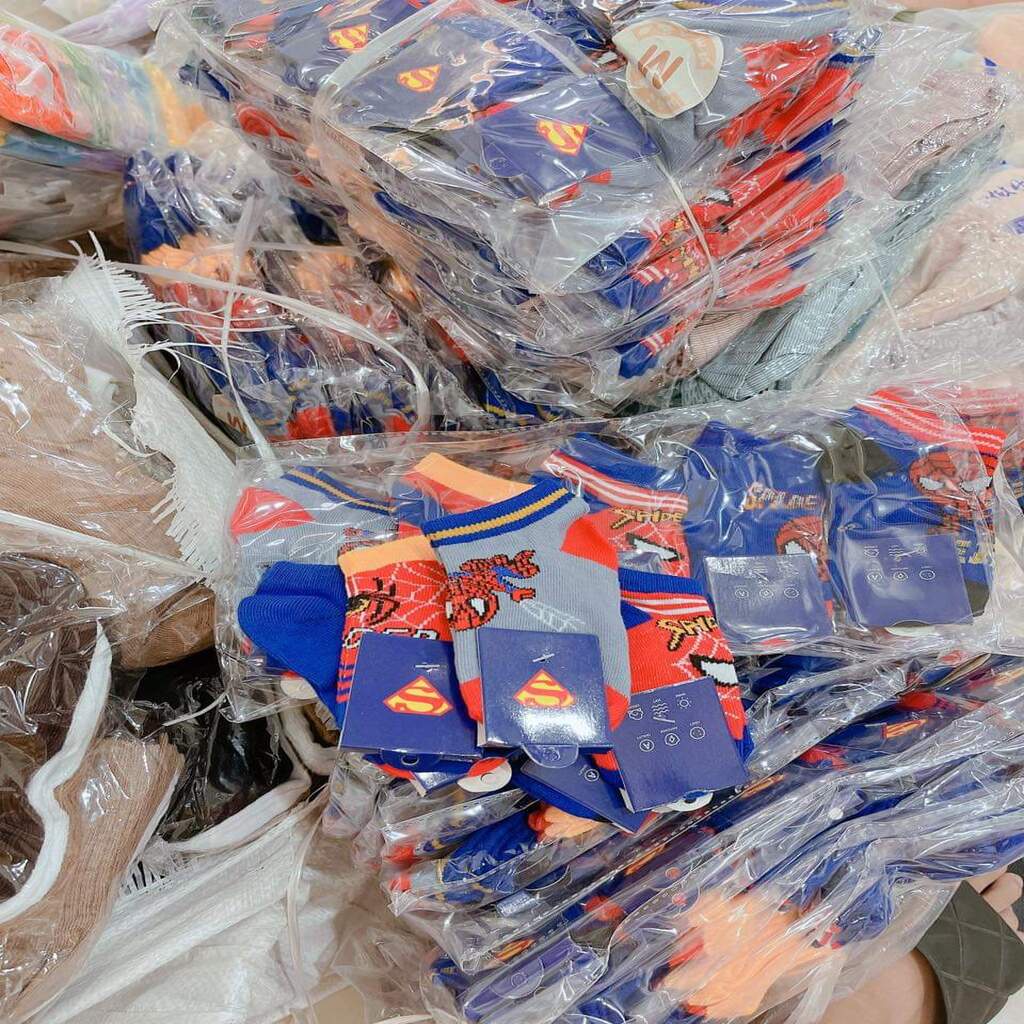 Tất Người Nhện Cho Bé Vớ Trẻ Em Hoạt Hình Siêu Nhân Spider man Chất Liệu Cotton Thấm Hút Mồ Hôi 1-8 Tuổi