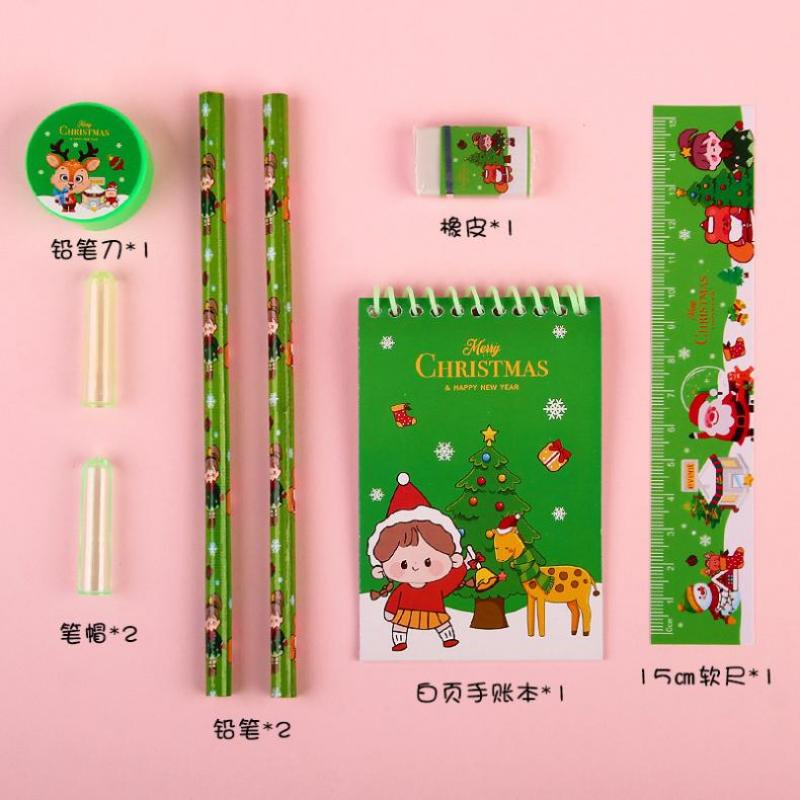 Set 8 Bút Chì Họa Tiết Giáng Sinh Dễ Thương Dùng Làm Quà Tặng Cho Bé