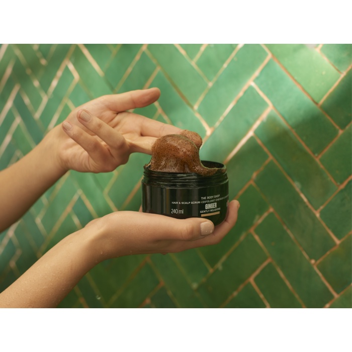 Tẩy tế bào chết da đầu Gừng cho tóc khô The body shop