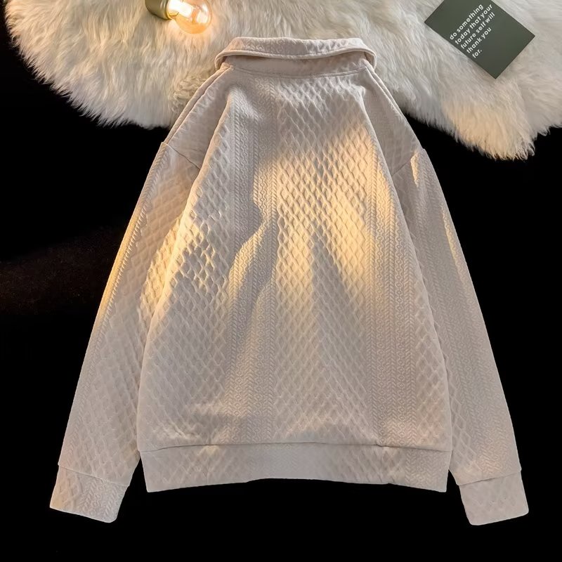 Áo Sweater Polo Tay Dài Dáng Rộng Thời Trang Thu Đông Hong Kong Cho Nam 2022