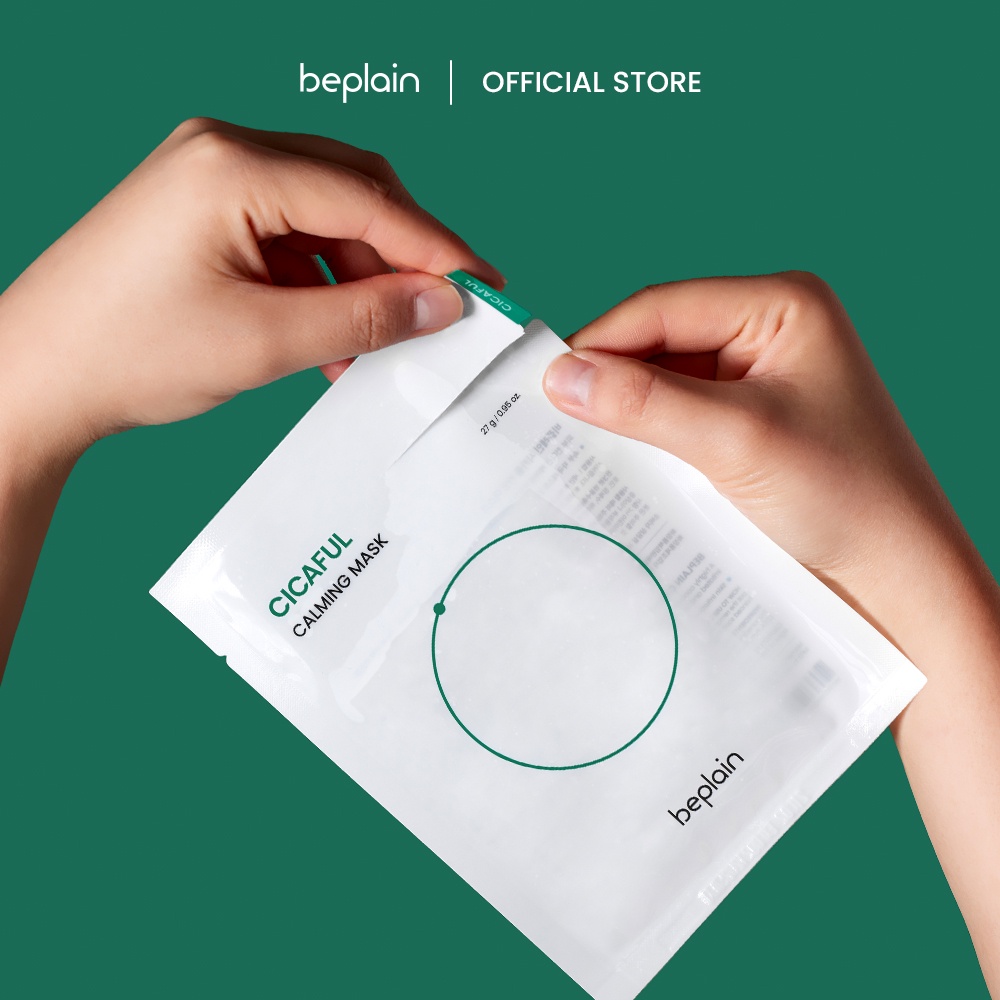 Mặt nạ BEPLAIN chiết xuất rau má giúp phục hồi làm dịu da