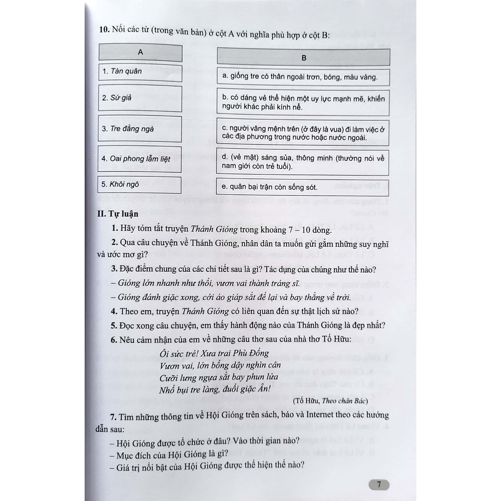 Sách - Bài tập đọc hiểu Ngữ văn 6 - Cánh Diều