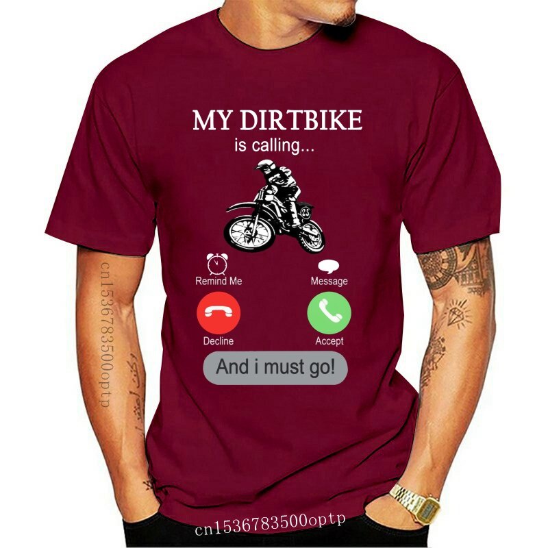 Áo Thun Đen Hải Quân Hoạt Hình Vui Nhộn Thời Trang Cho Nam Nữ Làm Quà Tặng Xe Mô Tô Địa Hình My Dirtbike Is Calling