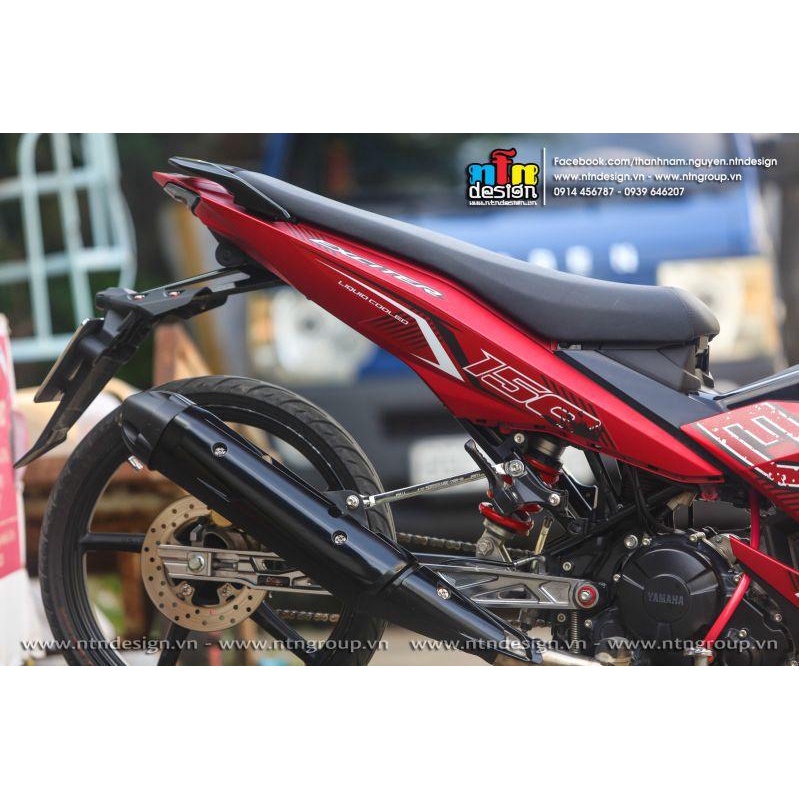 TEM RỜI mẫu chữ EX đen trắng cho Exciter 150 đỏ nhám - siêu hot 2022