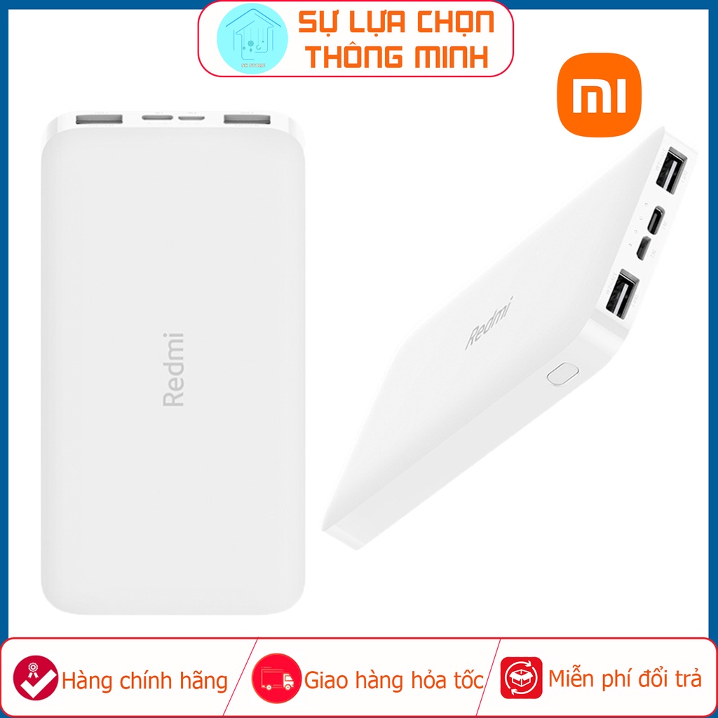 Sạc Dự Phòng Xiaomi Redmi 10000mAh & 20000mAh - 2 Cổng USB - Tốc Độ Sạc Nhanh - Chống Va Đập Tốt - Hàng Chính Hãng