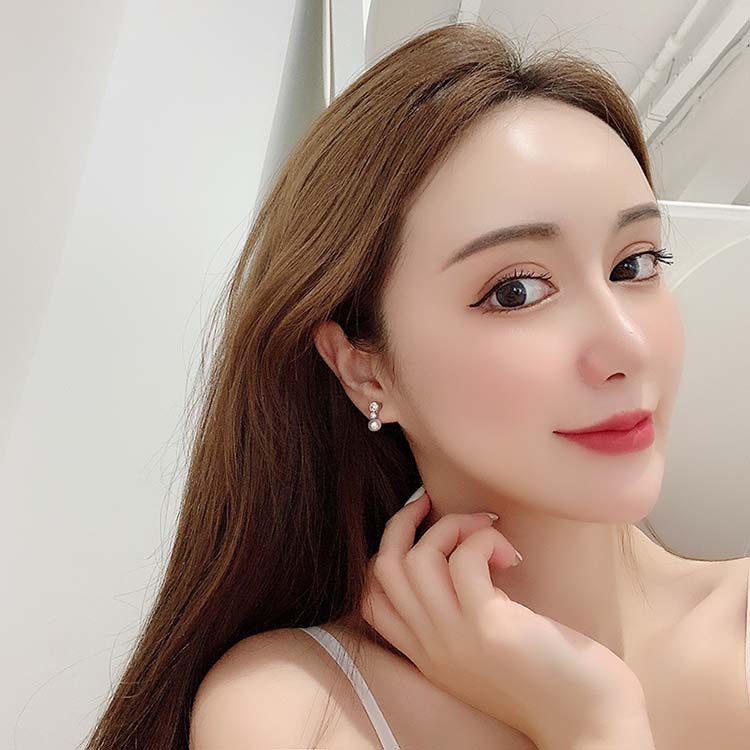 Khuyên tai kẹp không bấm lỗ chốt cố định K274 bằng hợp mạ vàng hoặc bạc hình khối minisize đính đá dáng ngắn Leous