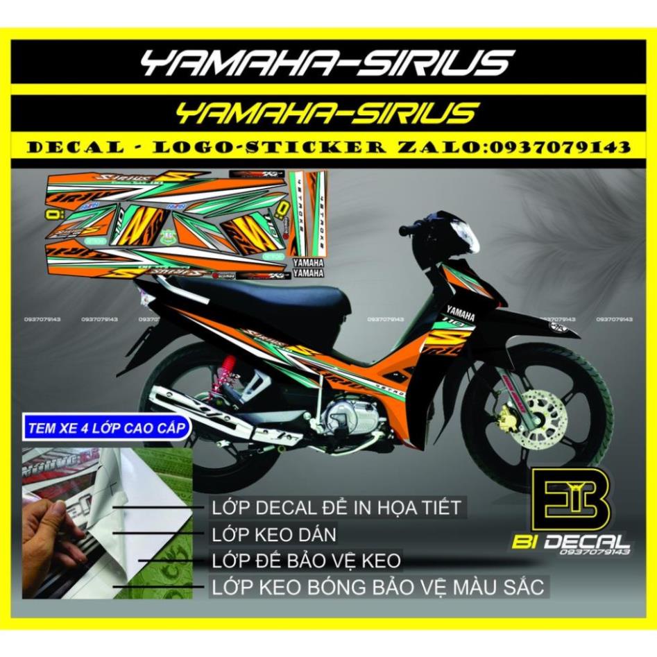 DECAL PVC 5 LỚP CHẤT LƯỢNG CAO Tem rời Sirius 011