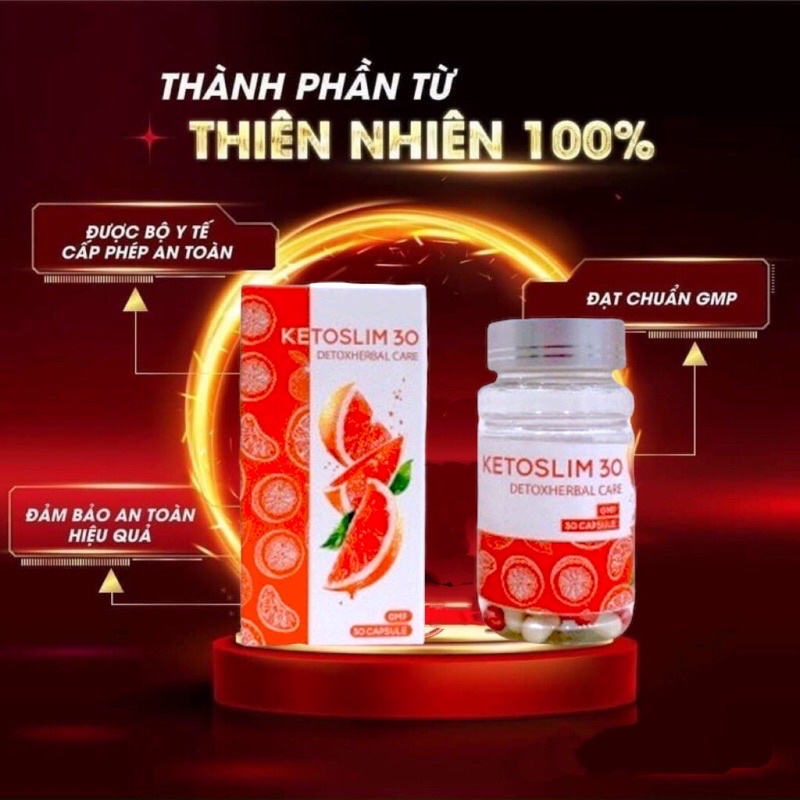 Giảm Cân Keto Bưởi Hộp 30v Giảm An Toàn 2-8 kg ]