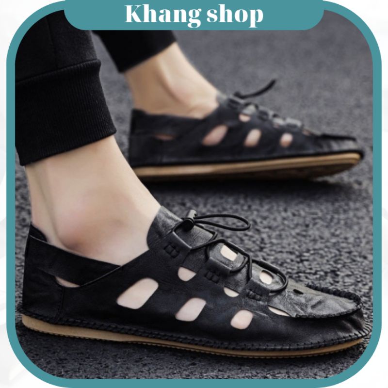 Giày da nam giày da công sở đế khâu tỉ mỉ bền chắc da mềm êm ái phong cách thời trang trẻ trung năng động hai gam màu đ