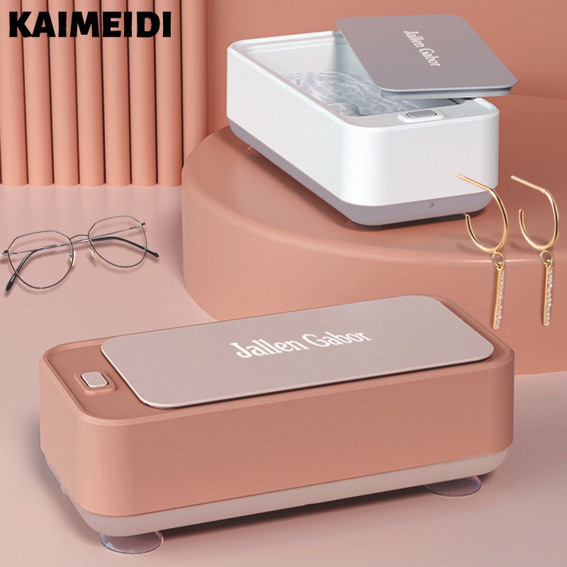 KAIMEIDI Máy rửa kính nhỏ cầm tay cho văn phòng làm sạch đồ trang sức kính mắt cọ trang điểm đa chức năng