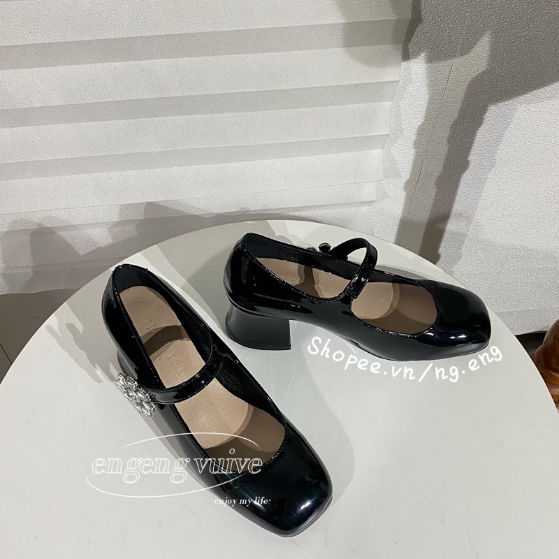 Giày Tiểu Thư Quai Đá Kiểu Dáng Lolita