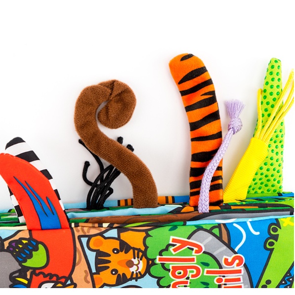 Sách Vải Họa Tiết Hoạt Hình Động Vật Đáng Yêu Giáo Dục Cho Bé Từ 1-3 Tuổi