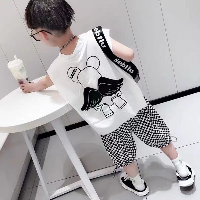 Set Áo Thun Sát Nách Và Quần Baggy Thời Trang Cho Bé Trai