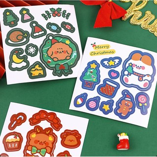 [Sỉ 1k] Tấm Sticker Giáng Sinh 10x10cm