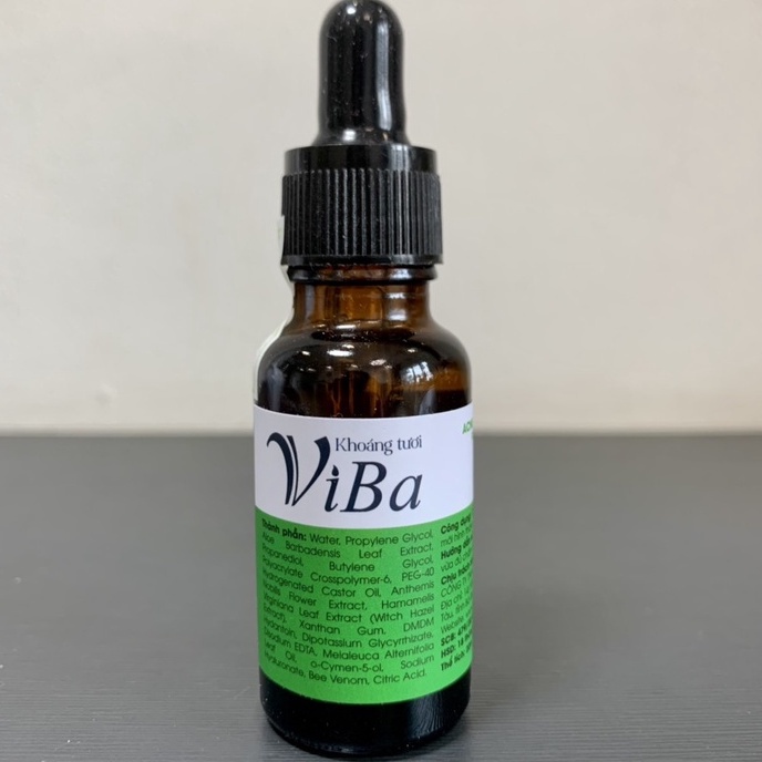 Serum giảm mụn, mờ thâm sáng da VIBA chiết xuất khoáng tươi tràm trà nọc ong