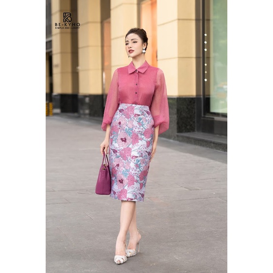 Áo sơ mi tơ hồng BE-KYHO