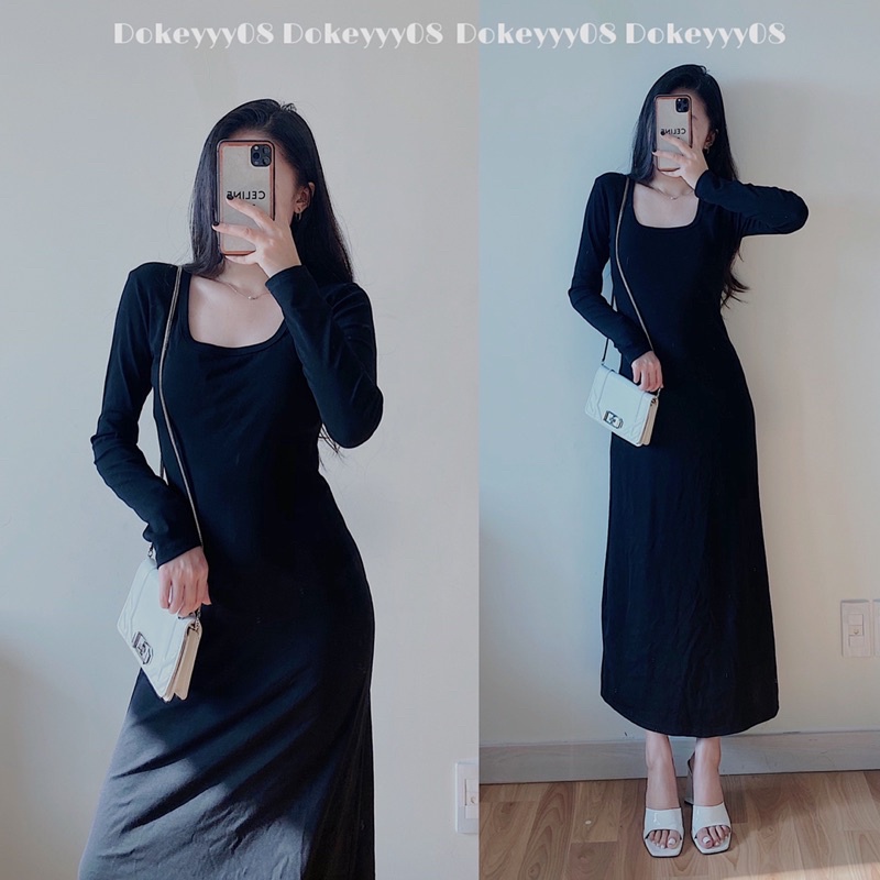 Váy body chất co giãn dáng dài