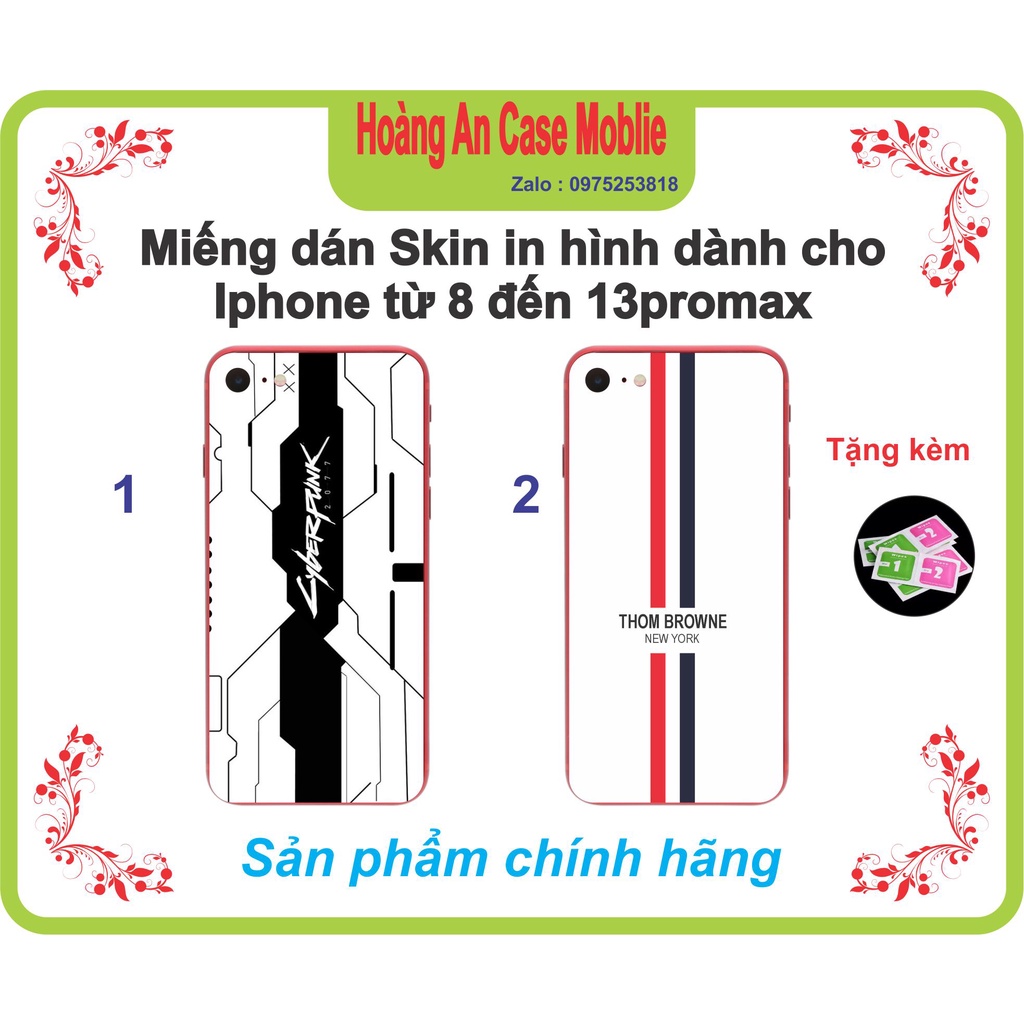 Miếng dán skin IP Từ iphone 8 đến 13 promax