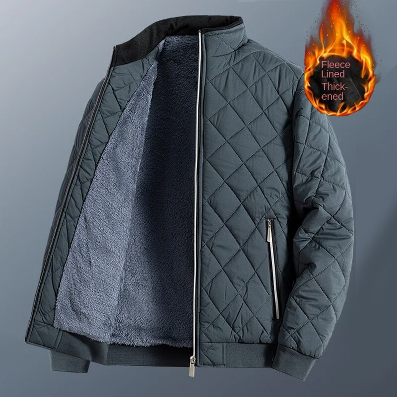 Áo Khoác Phao Lót Bông Dày Cổ Đứng Thời Trang Mùa Đông Cho Nam
