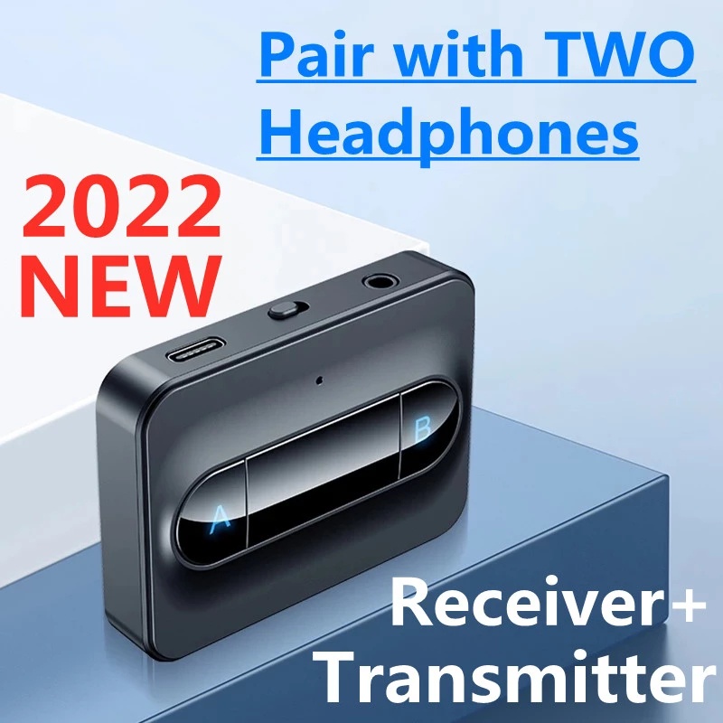 Bộ Thu Phát Âm Thanh Bluetooth 5.0 3.5mm AUX RCA Không Dây Cho Xe Hơi TV PC 2 Tai Nghe