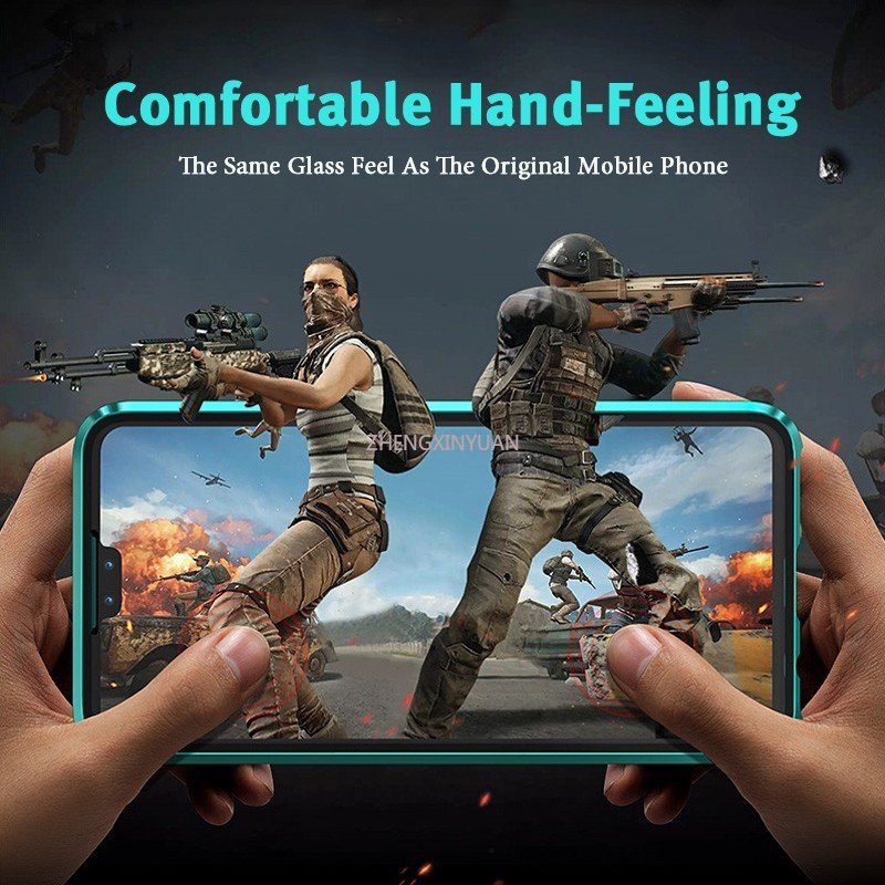 Ốp Điện Thoại Kính Cường Lực Hai Mặt Viền Kim Loại Nam Châm Cho VIVO Y35 Y22S 4G 2022 VIVO Y22 Y 35