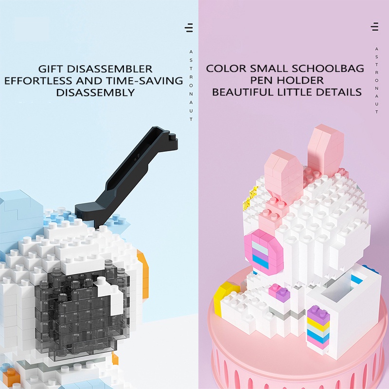 logo xếp hình Tương thích với dòng Lego cô gái thu nhỏ các hạt nhỏ Disney Star Dailu lắp ráp các khối xây dựng Đồ chơi Lena Belle