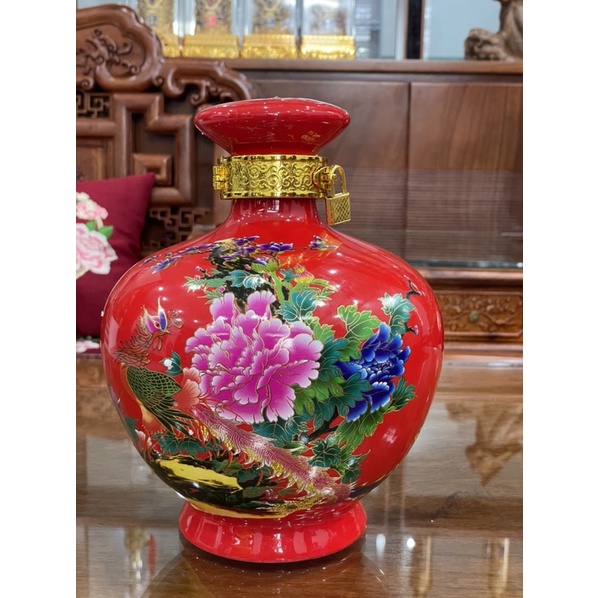 vỏ bình gốm sứ trang trí LONG PHỤNG