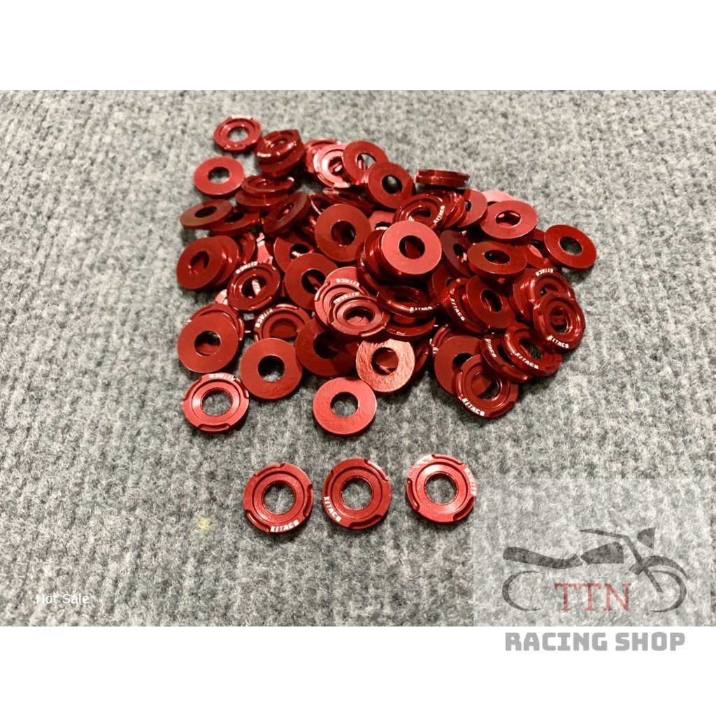 Long Đền gắn Dàn Áo xe máy Nhôm Kitaco màu Đỏ 6li và 8li, 10li Siêu Rẻ Đẹp