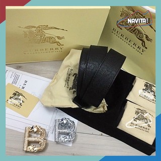 Thắt lưng da nam, dây lưng BBR 2 mặt khóa bản đẹp, Hàng super Fullbox thẻ bill túi vải túi giấy