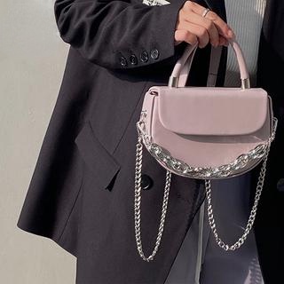 Mischa Túi Xách Da PU Màu Trơn Phong Cách Phương Tây Thời Trang Cho Nữ