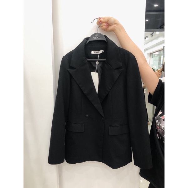 NEVA newtag áo khoác vest/blazer đen 2 lớp mới nguyên tag M/L