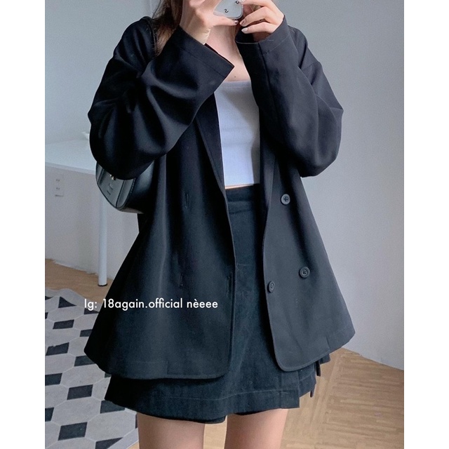 Áo blazer black 18made ✿ 𝐁𝐲 𝐄𝐢𝐠𝐡𝐭𝐞𝐞𝐧 𝐀𝐠𝐚𝐢𝐧