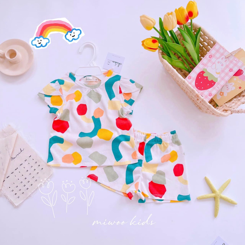 CHIKOBEBE SET PHỐI MẪU BÉ GÁI VAI BÈO