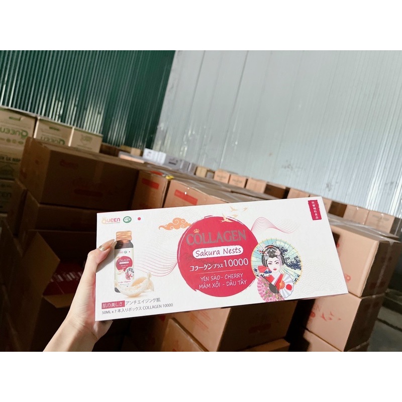 NƯỚC UỐNG COLLAGEN SAKURA NESTS bổ sung collagen giúp da trắng sáng, đẹp da, mờ vết thâm nám, tàn nhang, chống nhăn da