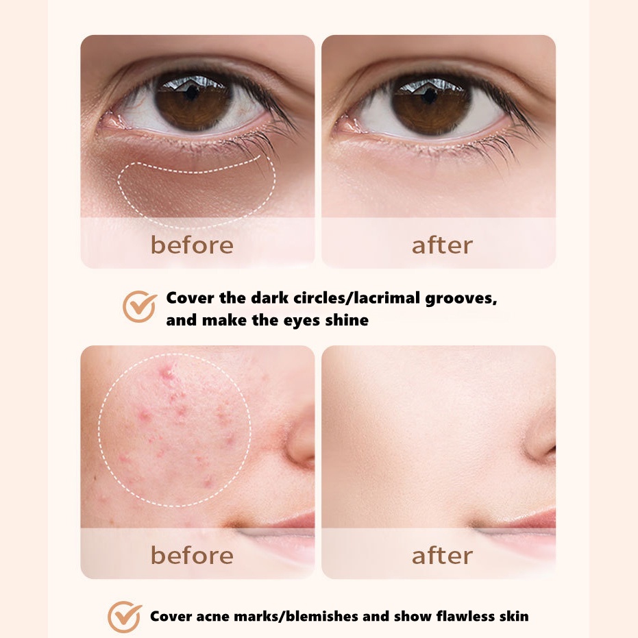 Bảng Kem Che Khuyết Điểm 3 Màu Sắc Lâu Trôi Màu Xanh Lá Tự Nhiên SVMY