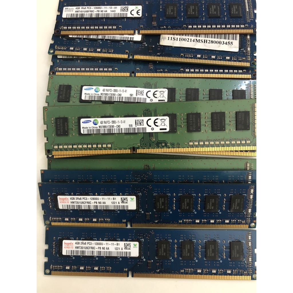 Ram 4G bus1600 ddr3 đồng bộ zin đẹp bảo hành 3 tháng