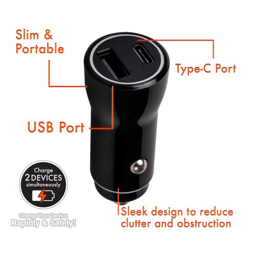 Tẩu sạc nhanh ô tô cổng usb , type c , thích hợp cho các dòng xe hơi xe tải , điện thoại samsung , iphone , oppo ,xiaomi